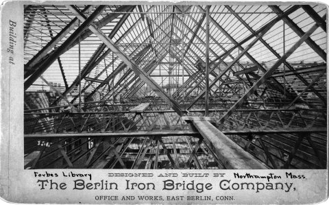 Photograph of the roof under construction