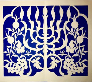 Menorah, Papercut by Greta Kessler