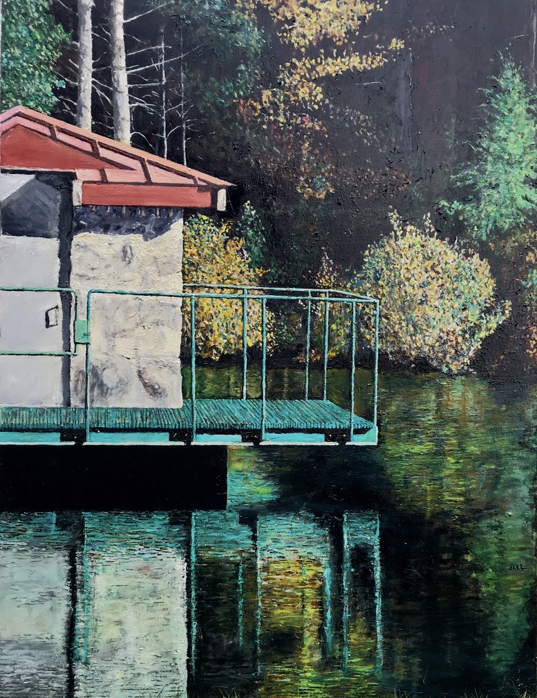 The Pump House, oil on canvas, by Jacques Graton