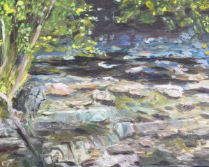 Brook in Springtime, Oil on Canvas by Maureen Solomon