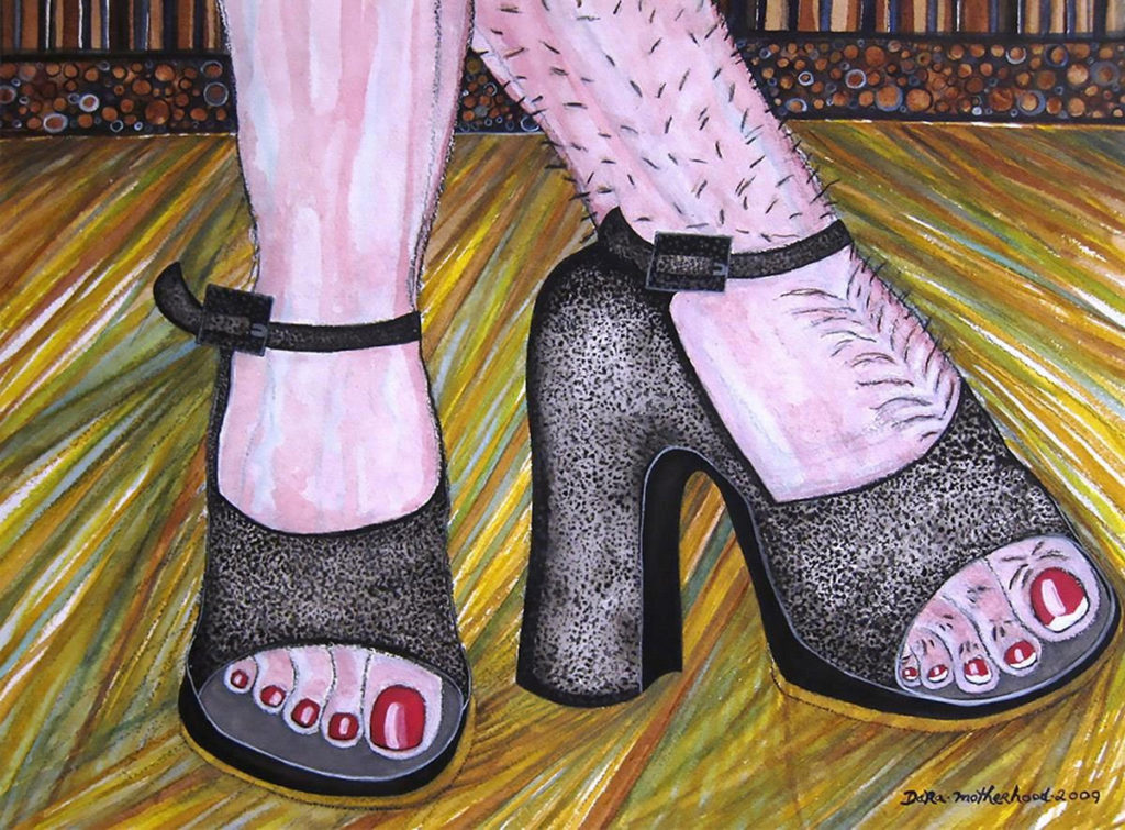 My Old Dancing Shoes, watercolor by Dara Herman Zierlein