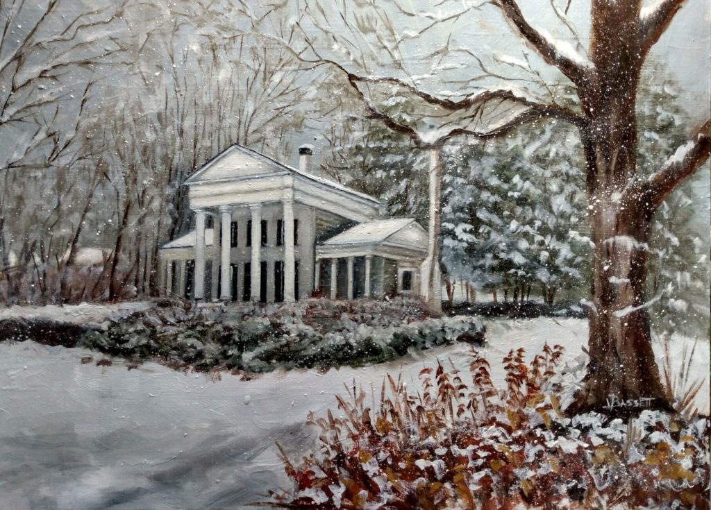 Haydenville Winter, Oil, by Valerie Bassett