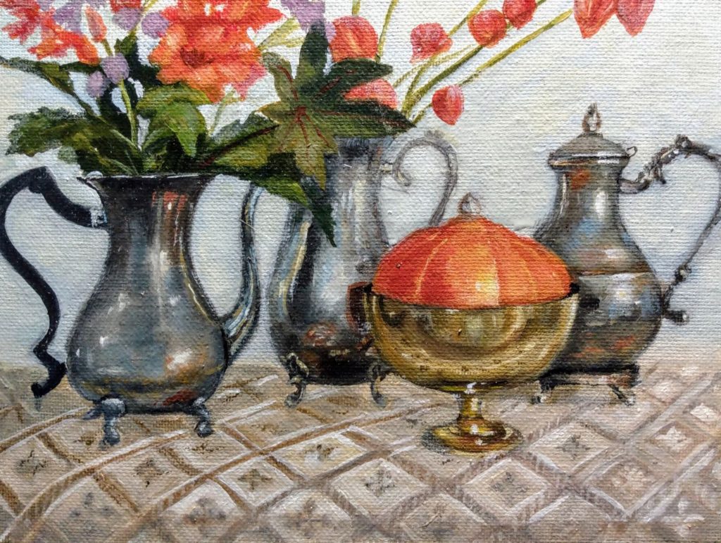 Autumnal Tea, Oil, by Valerie Bassett