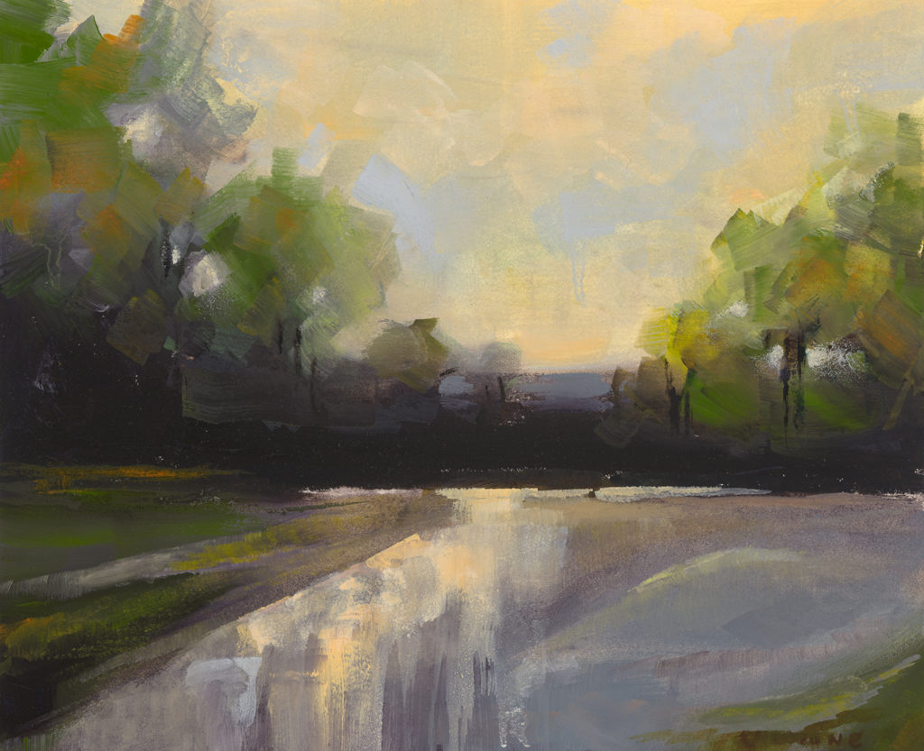 Evening in Montague -oil, by Stephanie Vignone