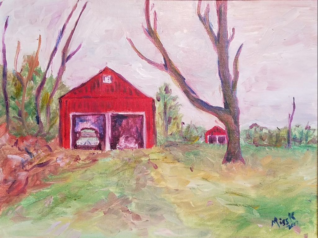 Barn in Sunderland, Oil Paint, by Miss K