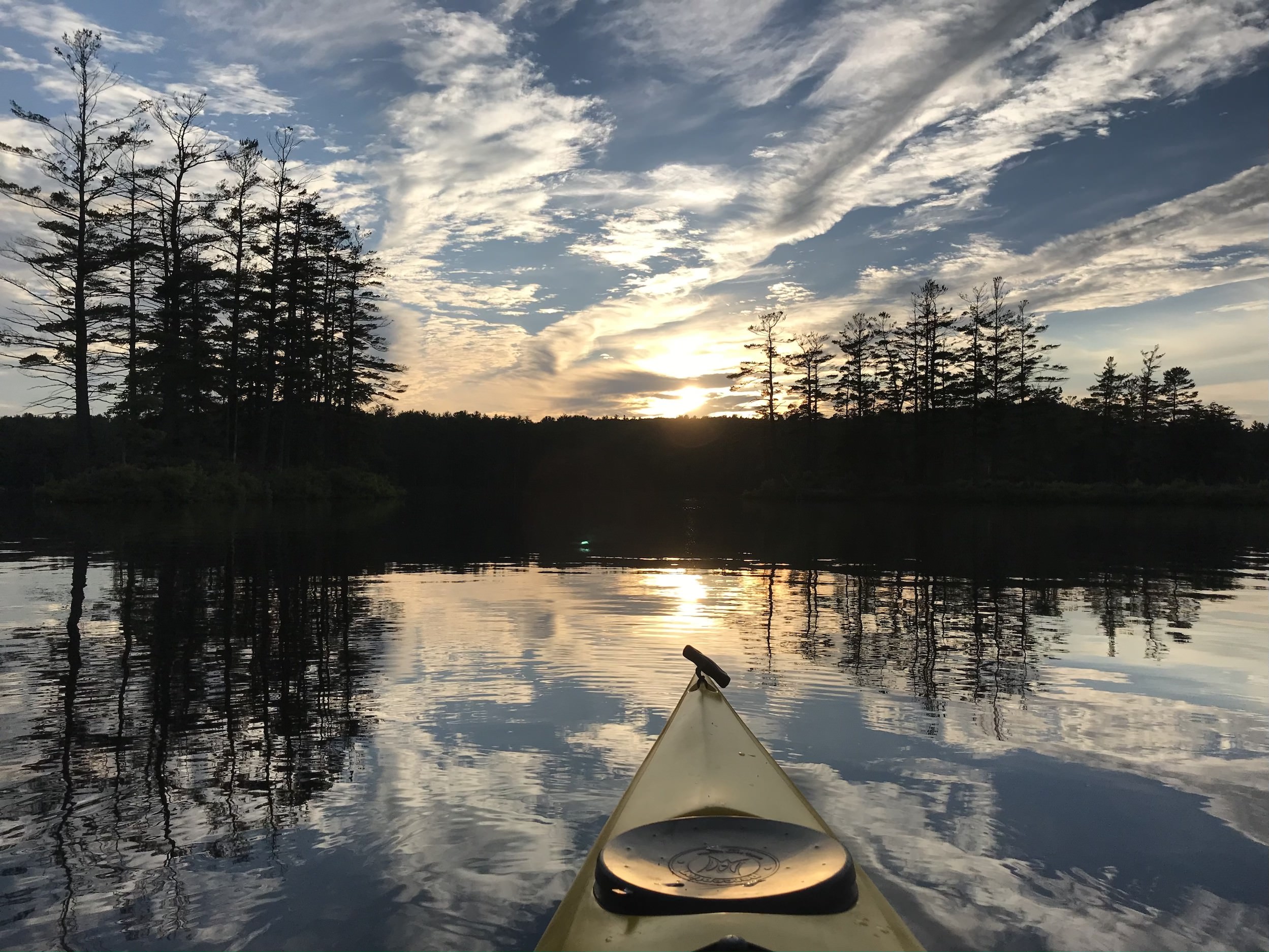 Sunset paddle, digital image taken on IPhone 7 Plus, by Quincy Biddle
