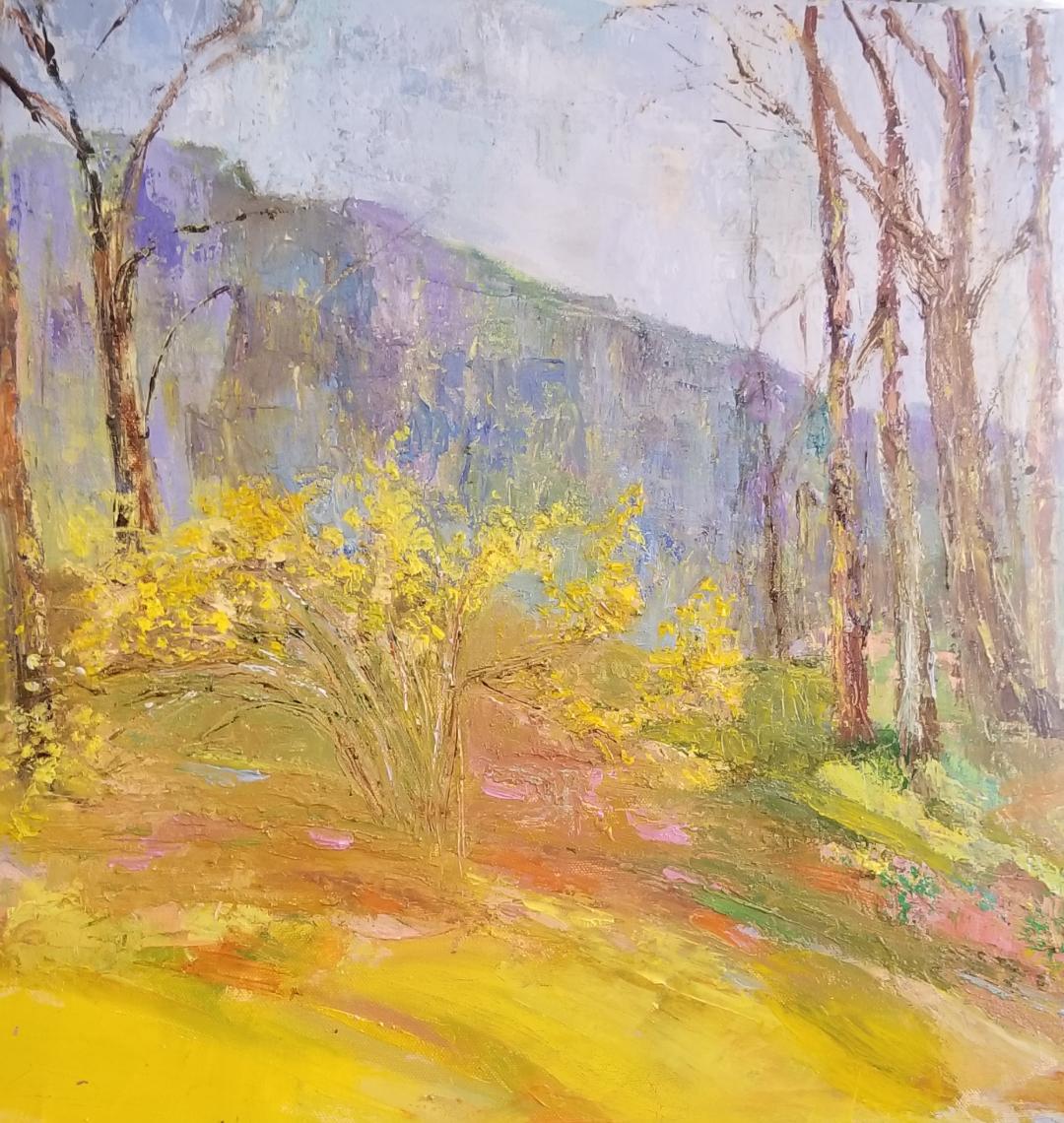 Yellows at the Time of Corona Waterbased Oil on Canvas, by Simone Alter Muri