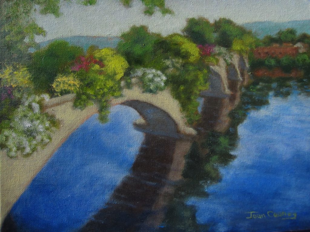 Bridge of Flowers, oil on canvas by Joan Cooney