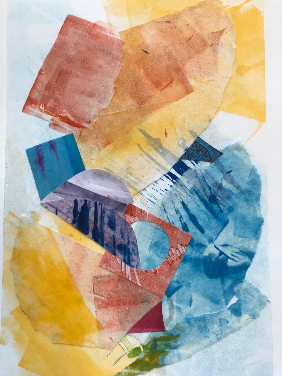 Variations 1, Monoprint Collage by Cindy Chandler-Guy