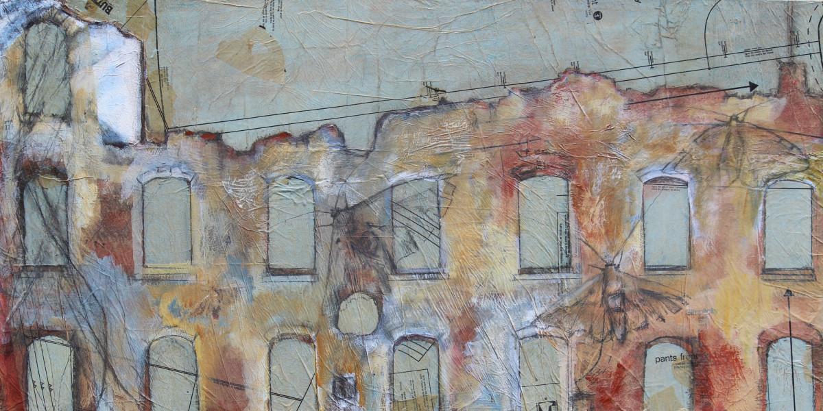 Railroad Salvage Ancient Ruins, Mixed Media by Sue Fontaine