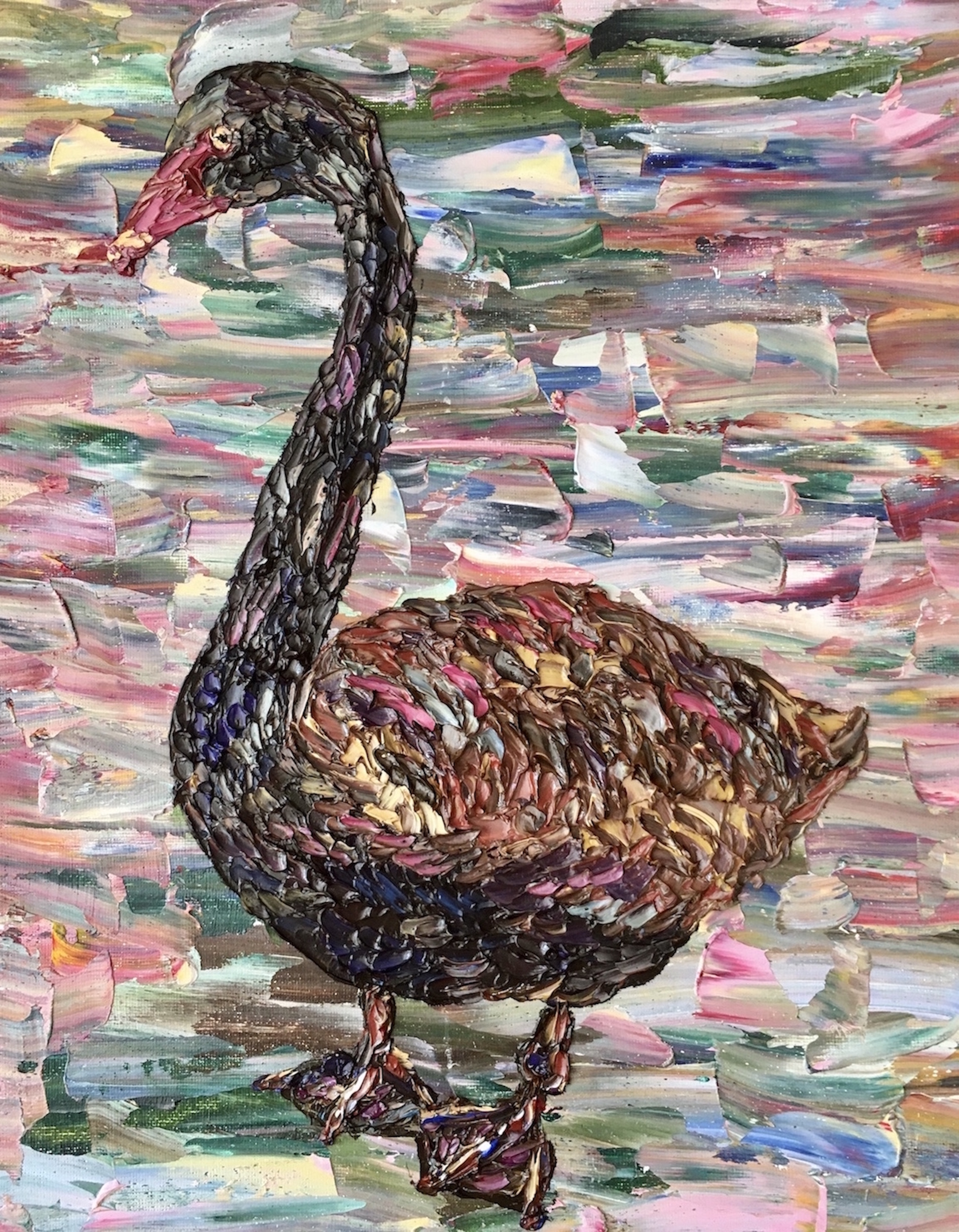 Silly Goose, Oil on Pastelboard by Kerstin Glaess