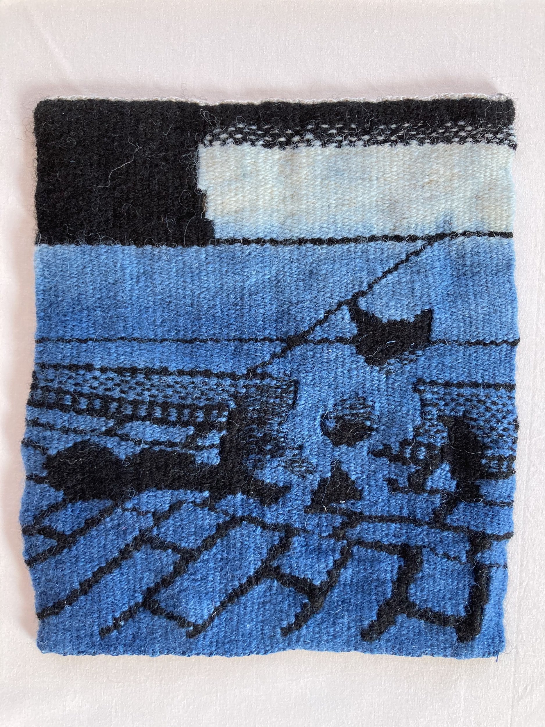 Unlikely Friends, wool tapestry by Mary M. Jones