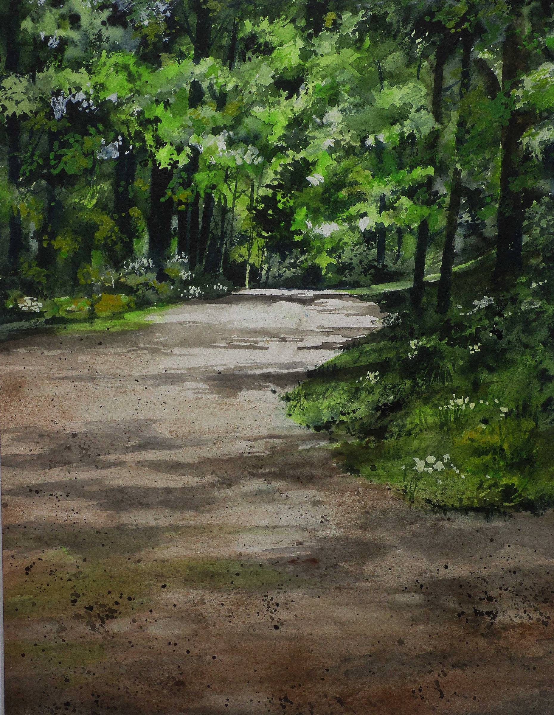 Spring Road, Watercolor by Walter Cudnohufsky