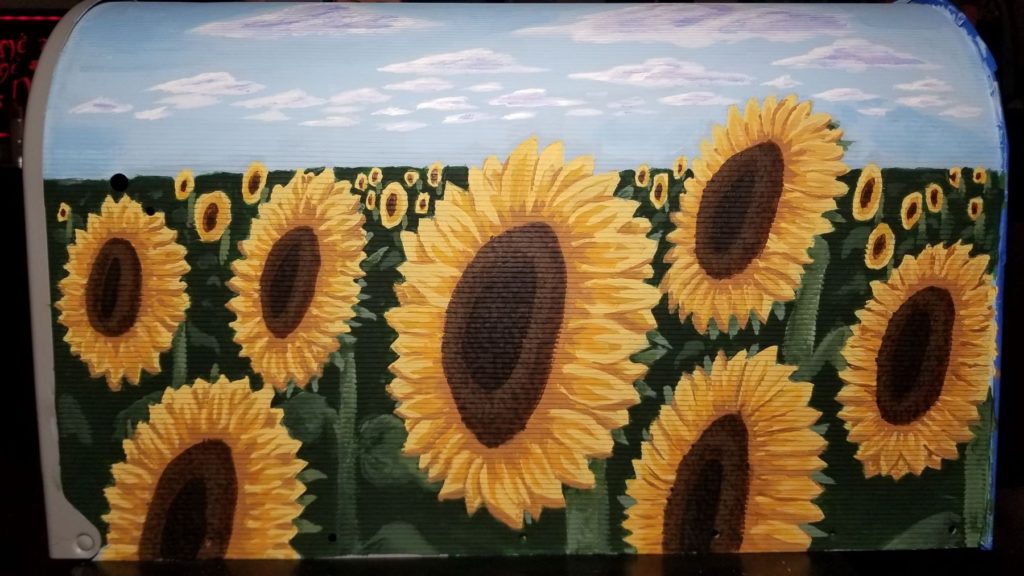 Sunflower Field, acrylic on aluminum, by Jayce Neal